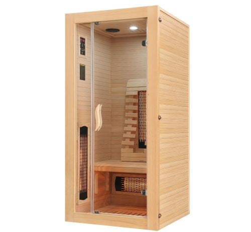 Sauna a Infrarossi Bivita MALMO 1 1 Posto 90x90x190 cm con Cromoterapia e Bluetooth