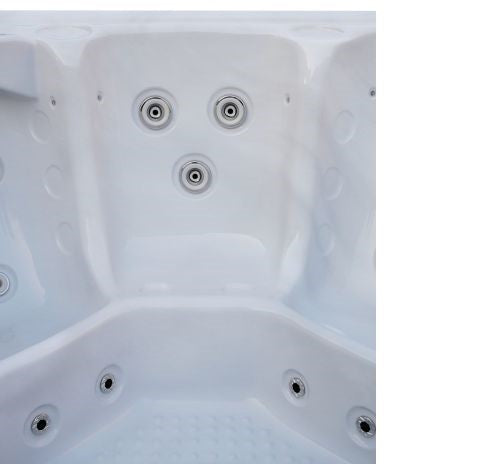 Minipiscina Idromassaggio da Esterno Bivita Oasis Maxi SPA12 210x210x95 cm Bianca con 48 Getti