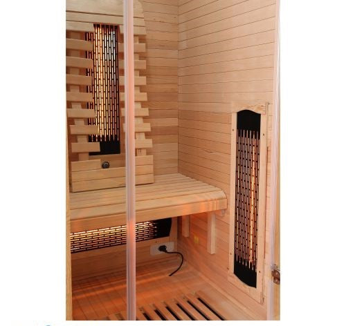 Sauna a Infrarossi Bivita MALMO 1 1 Posto 90x90x190 cm con Cromoterapia e Bluetooth