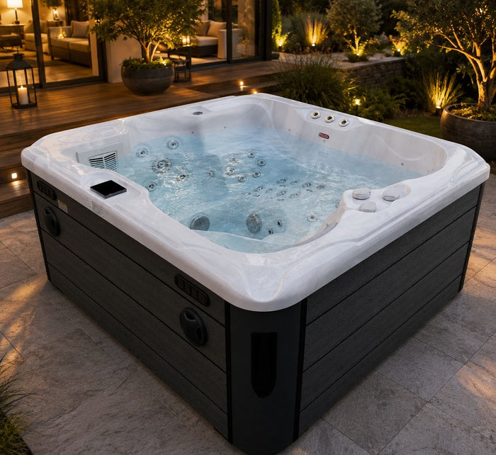 Minipiscina Idromassaggio Bivita Mauritius SPA18 Bianca con 71 Getti e Bluetooth