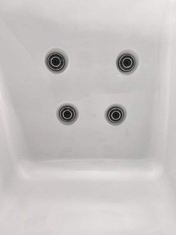Minipiscina Idromassaggio da Esterno Bivita Korfu  190x140x70 cm 2 Lettini con 24 Getti