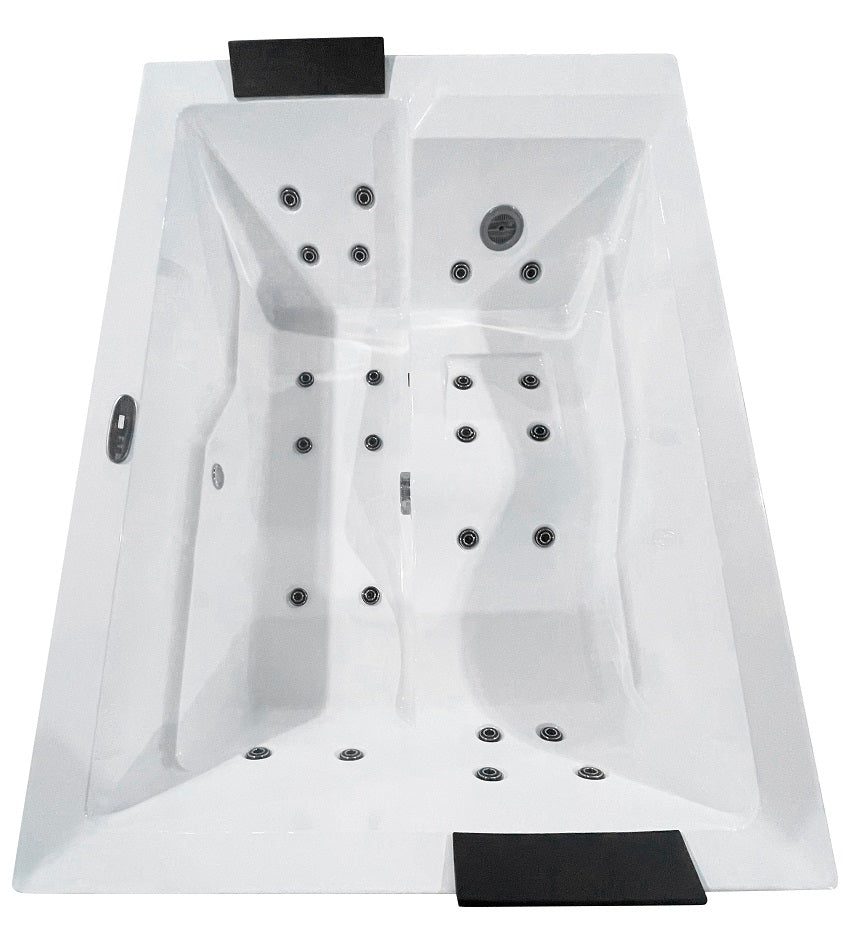 Minipiscina Idromassaggio da Esterno Bivita New Nimbus Plus Extra Lusso 190x140x70 cm 2 Lettini con 24 Getti