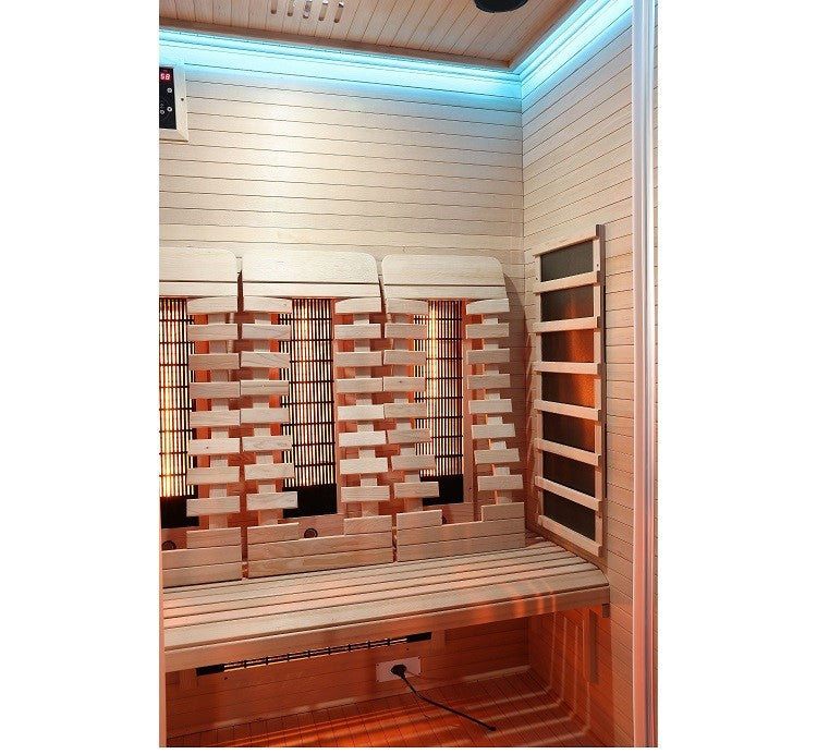 Sauna Infrarossi Bivita Space Open 3 Persone 150x120x200 cm con Bluetooth e Cromoterapia