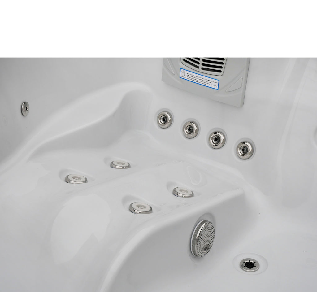 Minipiscina Idromassaggio da Esterno Bivita Modena SPA08 205x130x70 cm 2 Posti con 35 Getti