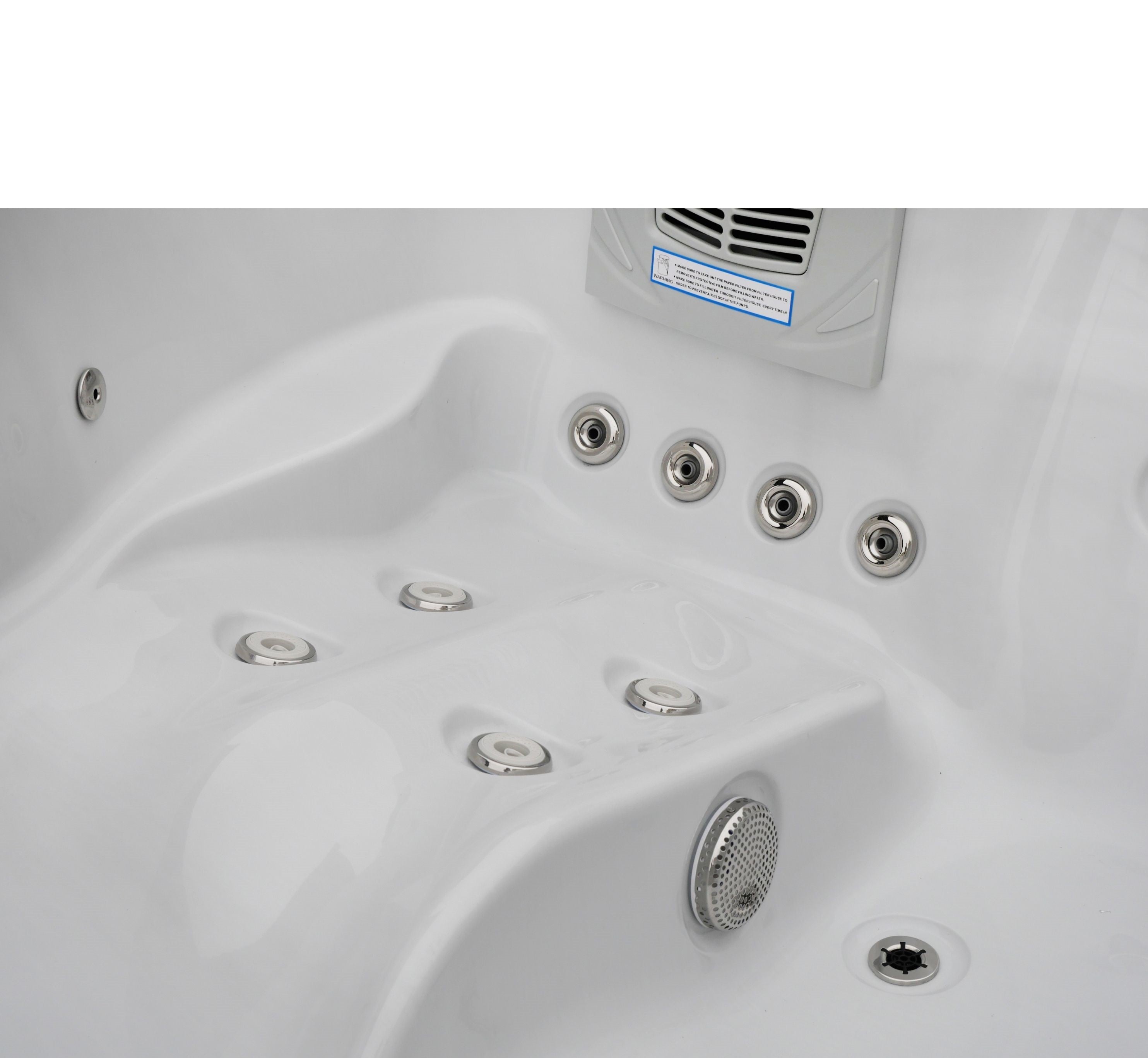 Minipiscina Idromassaggio da Esterno Bivita Modena SPA08 205x130x70 cm 2 Posti con 35 Getti