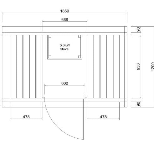 Sauna Finlandese da Esterno a Botte Bivita Tromso M F50120 189x120x191,5 cm per 2 Persone con Forno 3,6 kW