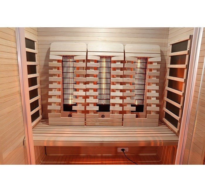 Sauna Infrarossi Bivita Space Open 3 Persone 150x120x200 cm con Bluetooth e Cromoterapia