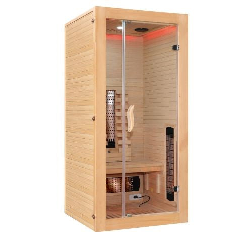 Sauna a Infrarossi Bivita MALMO 1 1 Posto 90x90x190 cm con Cromoterapia e Bluetooth