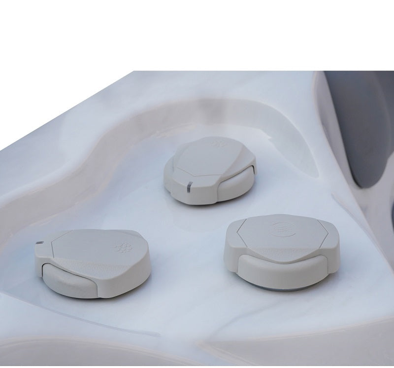 Minipiscina Idromassaggio Bivita Mauritius SPA18 Bianca con 71 Getti e Bluetooth