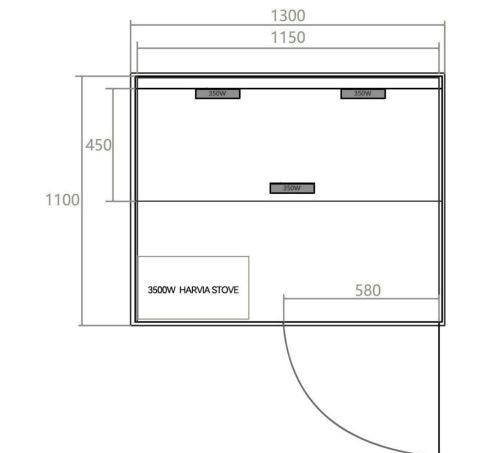 Sauna Combinata Bivita TWINCOMBI 2 Posti 130x120x200 cm Finlandese e Infrarossi con Bluetooth