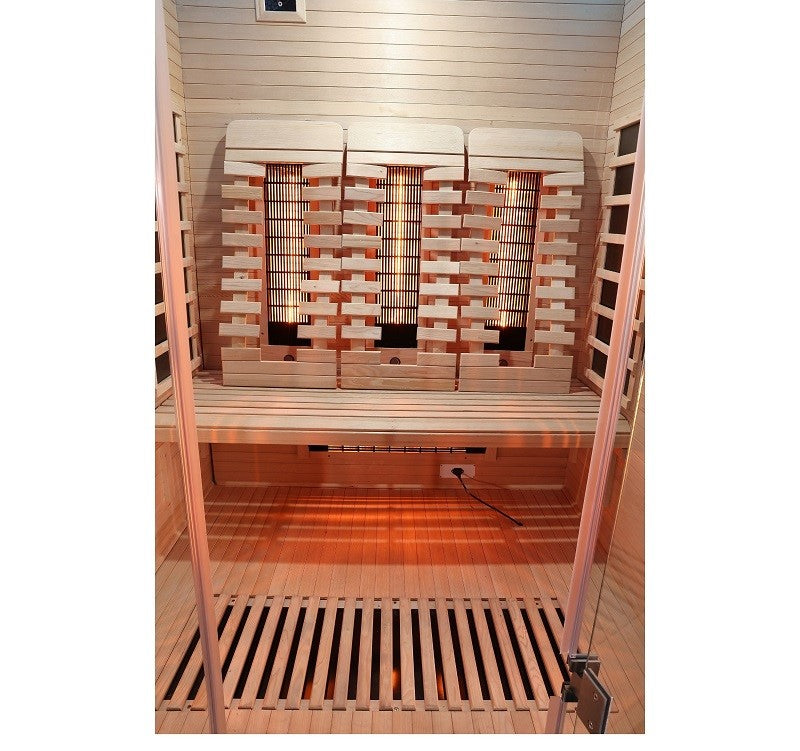 Sauna Infrarossi Bivita Space Open 3 Persone 150x120x200 cm con Bluetooth e Cromoterapia