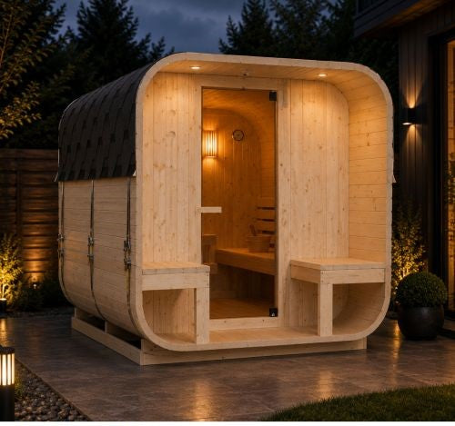 Sauna da Esterno Bivita Goteborg 4 Persone con Stufa 8 kW