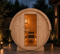 Sauna da Esterno a Botte Bivita NYBORG L 6 Persone 194,2x224,9x194,9 cm con Vetro Panoramico