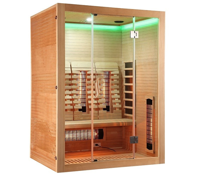 Sauna Infrarossi Bivita Space Open 3 Persone 150x120x200 cm con Bluetooth e Cromoterapia