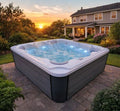 Minipiscina Idromassaggio da Esterno Bivita Oasis Maxi SPA12 210x210x95 cm Bianca con 48 Getti