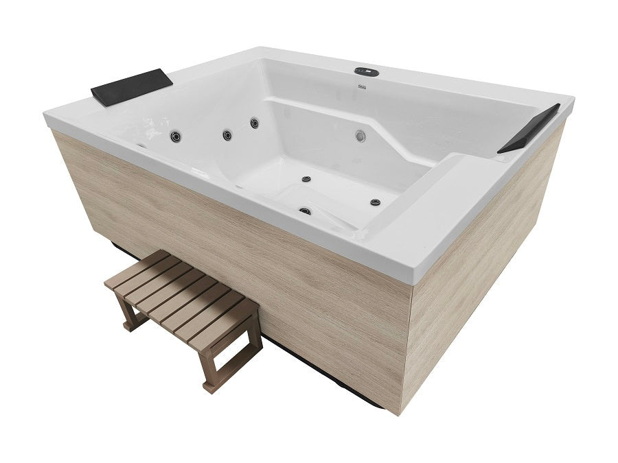 Minipiscina Idromassaggio da Esterno Bivita New Nimbus Plus Extra Lusso 190x140x70 cm 2 Lettini con 24 Getti