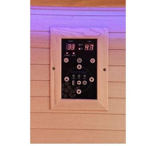 Sauna Infrarossi Bivita Space Open 3 Persone 150x120x200 cm con Bluetooth e Cromoterapia