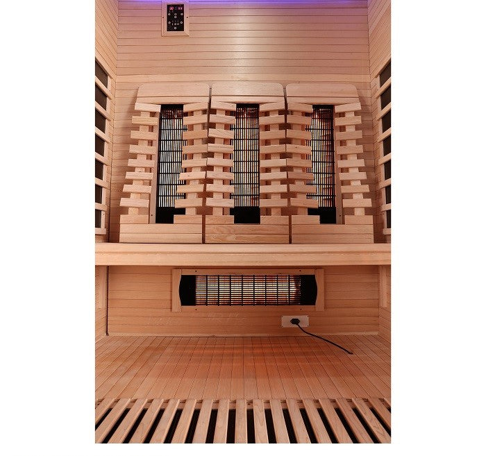 Sauna Infrarossi Bivita Space Open 3 Persone 150x120x200 cm con Bluetooth e Cromoterapia