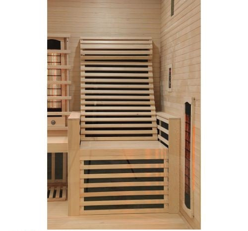 Sauna Infrarossi Bivita Carbon 3 per 2 Persone 150x150x195 cm con Radiatori Full Spectrum, Carbonio e Bluetooth
