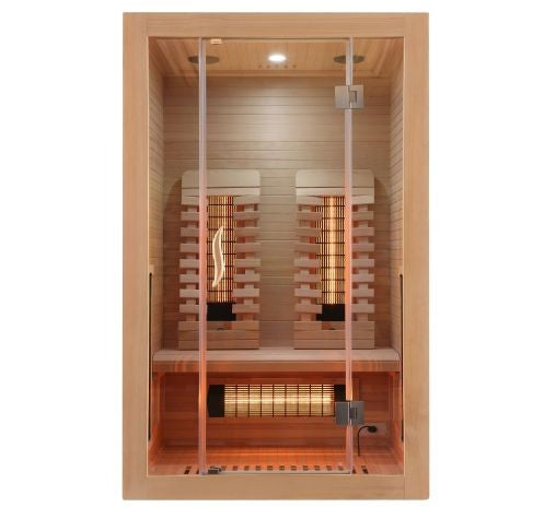 Sauna a Infrarossi Bivita MALMO 2 B10120 2 Posti 120x105x190 cm con Bluetooth e Fototerapia