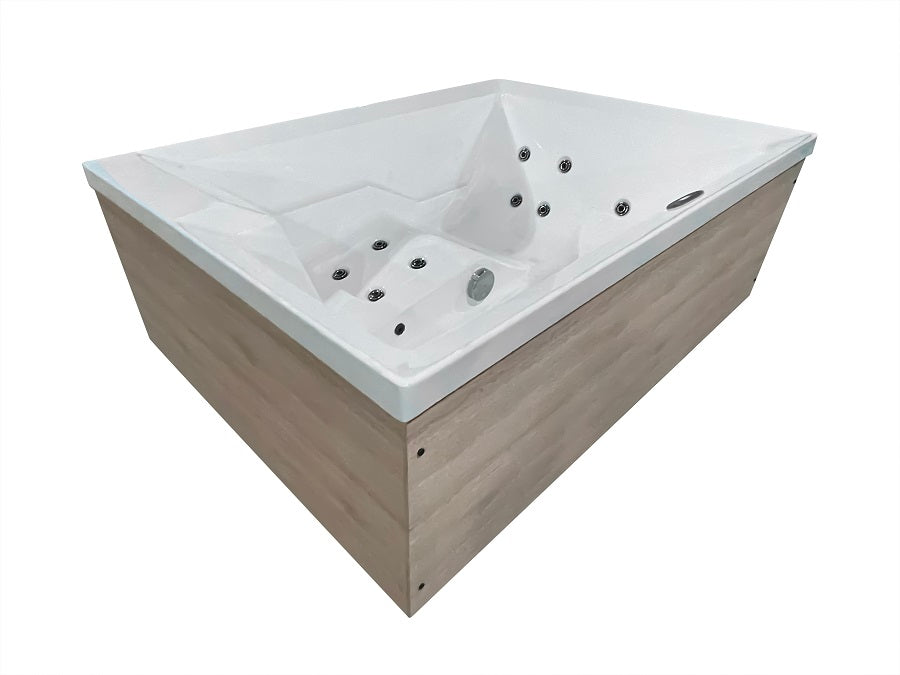 Minipiscina Idromassaggio da Esterno Bivita New Nimbus Plus Extra Lusso 190x140x70 cm 2 Lettini con 24 Getti
