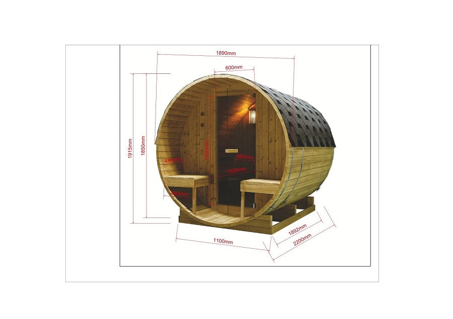 SAUNA FINLANDESE A BOTTE DA ESTERNO BERGER