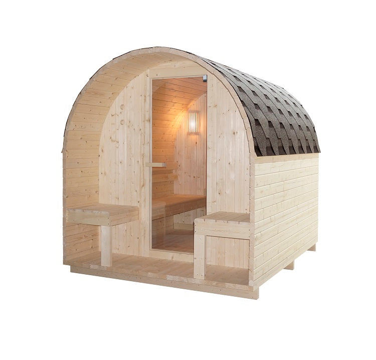 SAUNA ISLAND XL FINLANDESE PER ESTERNO 4 POSTI