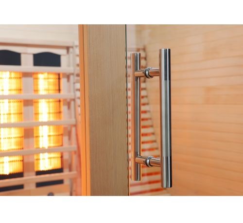 Sauna a Infrarossi Bivita NEW OSLO 2 Posti 150x150x200 cm con Bluetooth e Cromoterapia