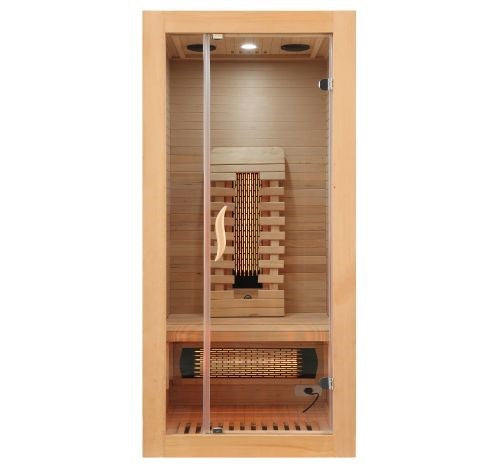 Sauna a Infrarossi Bivita MALMO 1 1 Posto 90x90x190 cm con Cromoterapia e Bluetooth