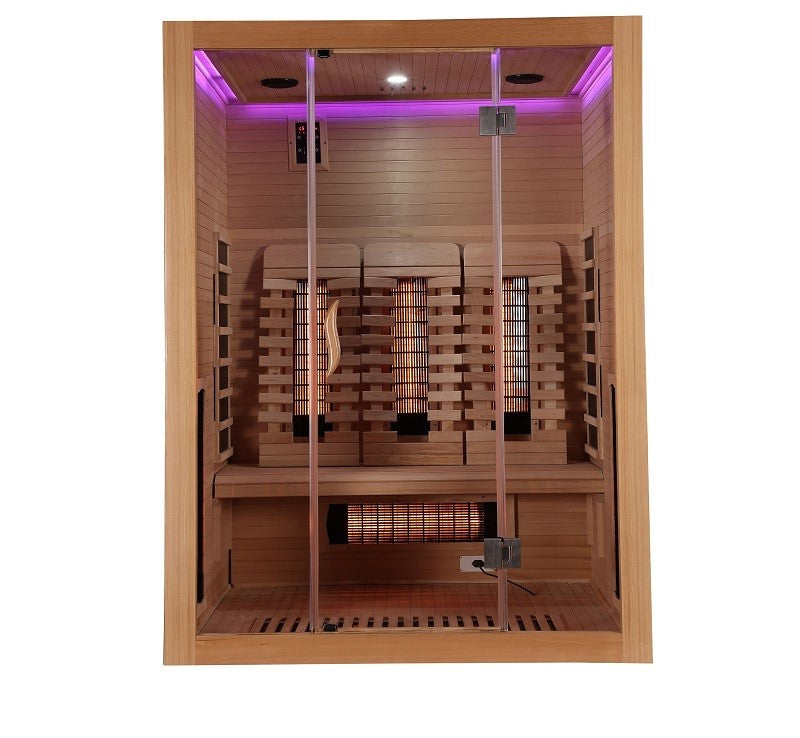 Sauna Infrarossi Bivita Space Open 3 Persone 150x120x200 cm con Bluetooth e Cromoterapia