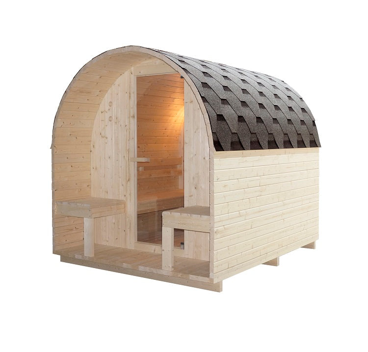 SAUNA ISLAND XL FINLANDESE PER ESTERNO 4 POSTI