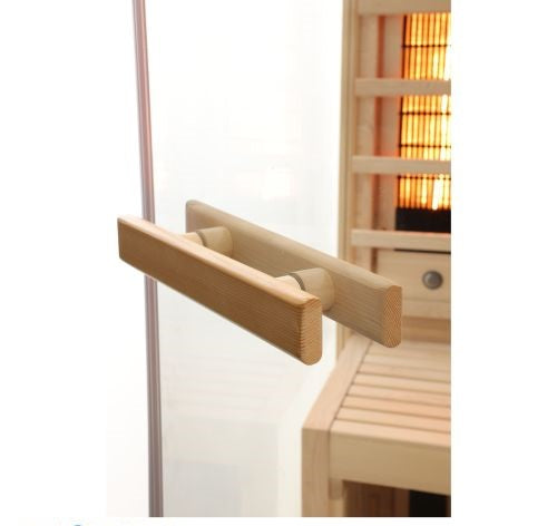 Sauna Infrarossi Bivita Carbon 3 per 2 Persone 150x150x195 cm con Radiatori Full Spectrum, Carbonio e Bluetooth