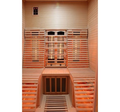 Sauna a Infrarossi Bivita NEW OSLO 2 Posti 150x150x200 cm con Bluetooth e Cromoterapia