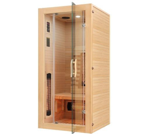 Sauna a Infrarossi Bivita MALMO 1 1 Posto 90x90x190 cm con Cromoterapia e Bluetooth