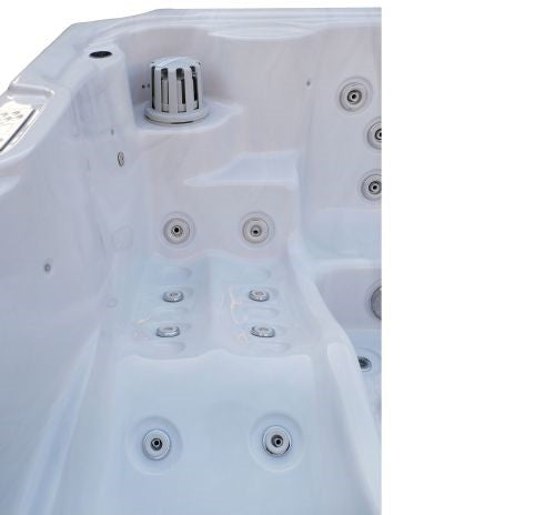 Minipiscina Idromassaggio da Esterno Bivita Oasis Maxi SPA12 210x210x95 cm Bianca con 48 Getti