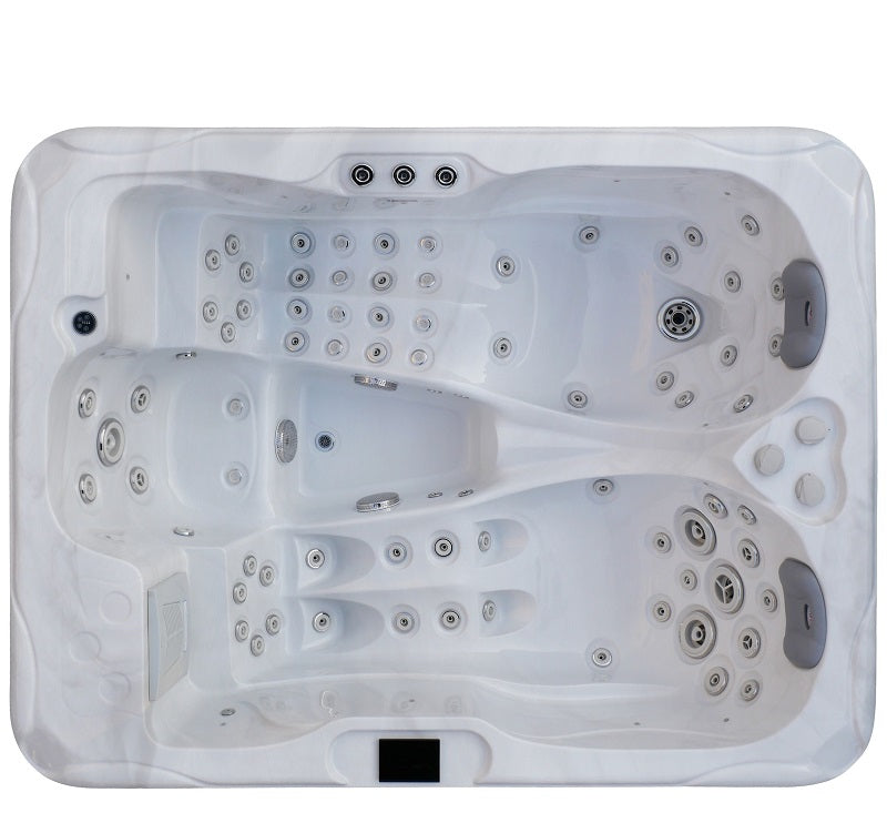 Minipiscina Idromassaggio Bivita Mauritius SPA18 Bianca con 71 Getti e Bluetooth