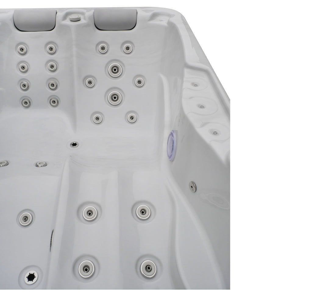 Minipiscina Idromassaggio da Esterno Bivita Modena SPA08 205x130x70 cm 2 Posti con 35 Getti