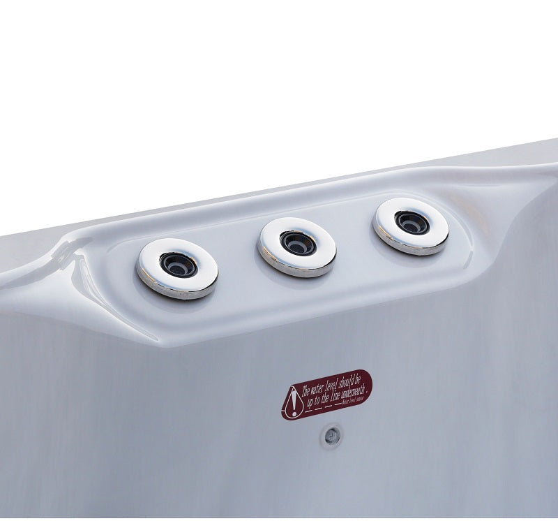 Minipiscina Idromassaggio Bivita Mauritius SPA18 Bianca con 71 Getti e Bluetooth
