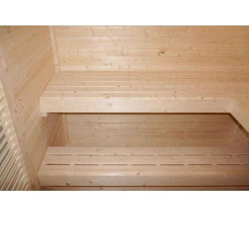 Sauna Finlandese da Esterno Bivita Rauma F30460 450x210 cm per 4 Persone con Forno 8 kW