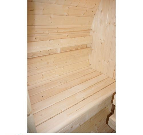Sauna Finlandese da Esterno a Botte Bivita Tromso M F50120 189x120x191,5 cm per 2 Persone con Forno 3,6 kW