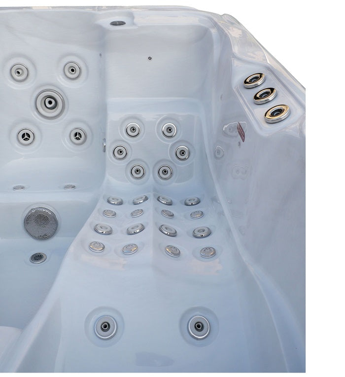 Minipiscina Idromassaggio Bivita Mauritius SPA18 Bianca con 71 Getti e Bluetooth