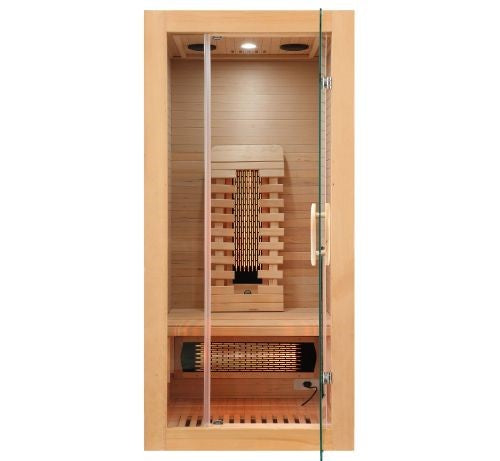 Sauna a Infrarossi Bivita MALMO 1 1 Posto 90x90x190 cm con Cromoterapia e Bluetooth
