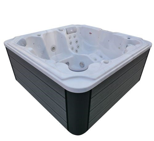 Minipiscina Idromassaggio da Esterno Bivita Oasis Maxi SPA12 210x210x95 cm Bianca con 48 Getti