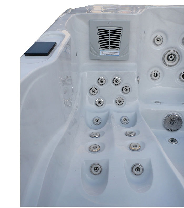 Minipiscina Idromassaggio Bivita Mauritius SPA18 Bianca con 71 Getti e Bluetooth