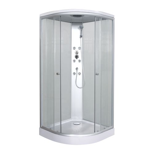Cabina Doccia Idromassaggio Bivita Punto CL01 90x90x209 cm Circolare con Quick Line