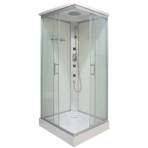 Cabina Doccia Idromassaggio Bivita Twist CL06 90x90x210 cm Quadrata con Quick Line