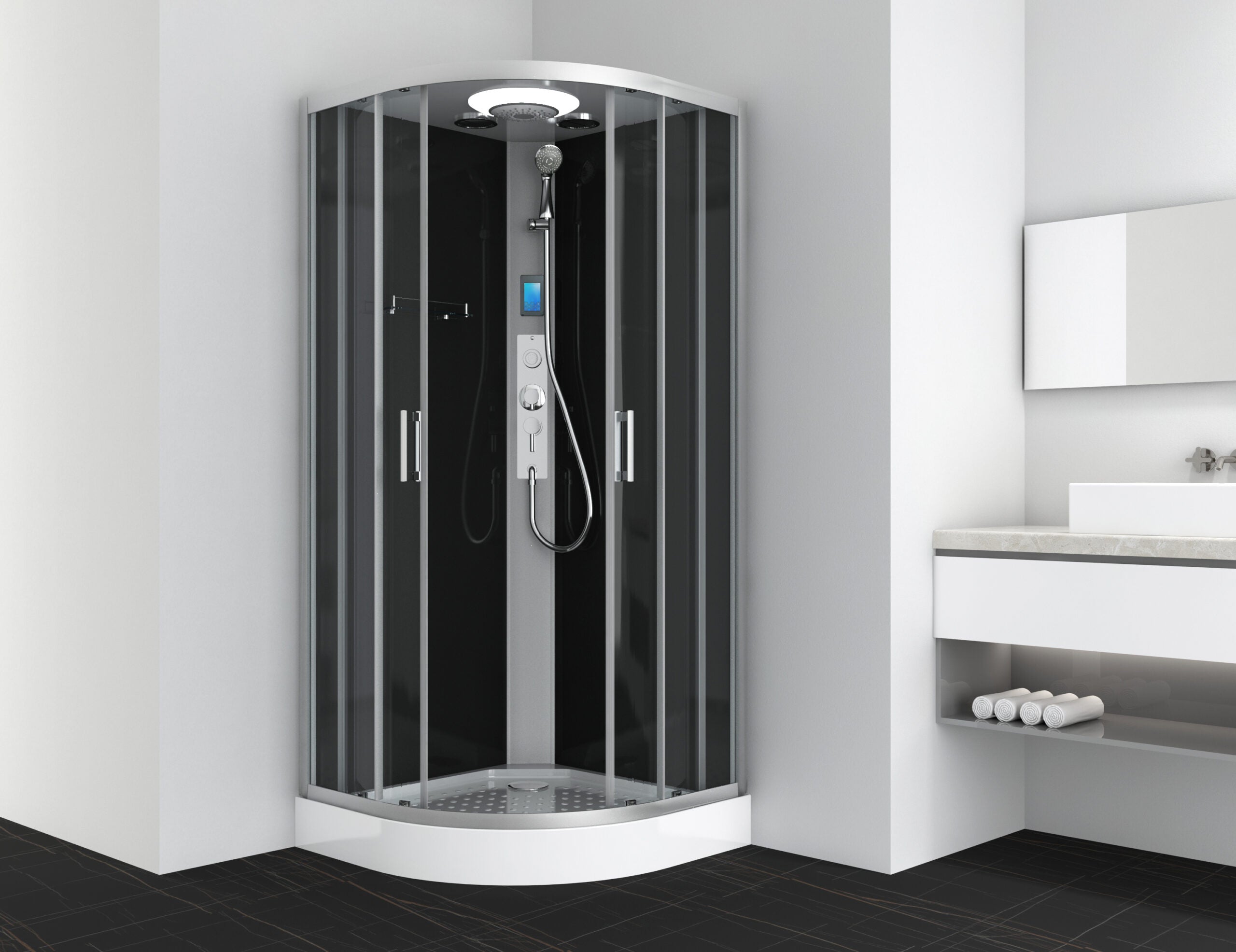 Cabina Doccia Idromassaggio Bivita CL20 90x90x215 cm con Bluetooth, LED e QuickLine
