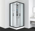 Cabina Doccia Idromassaggio Bivita CL21B 90x90x215 cm con Profili Neri, Bluetooth e QuickLine