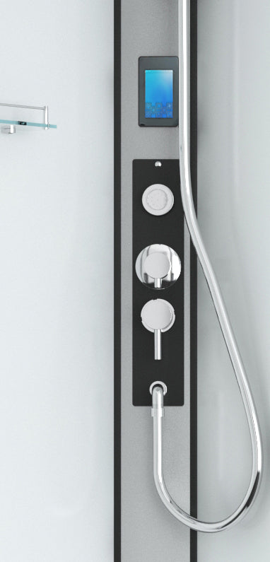 Cabina Doccia Idromassaggio Bivita CL21B 90x90x215 cm con Profili Neri, Bluetooth e QuickLine