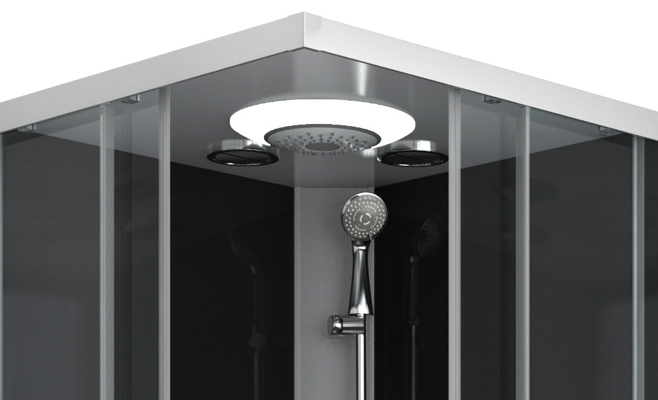 Cabina Doccia Idromassaggio Bivita CL21 90x90x215 cm con Bluetooth, LED e Montaggio Rapido